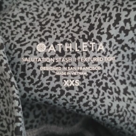 Athleta Salutation Stash Pocket II Textured 7/8 Tight Size XXS in Blue - Picture 5 of 9